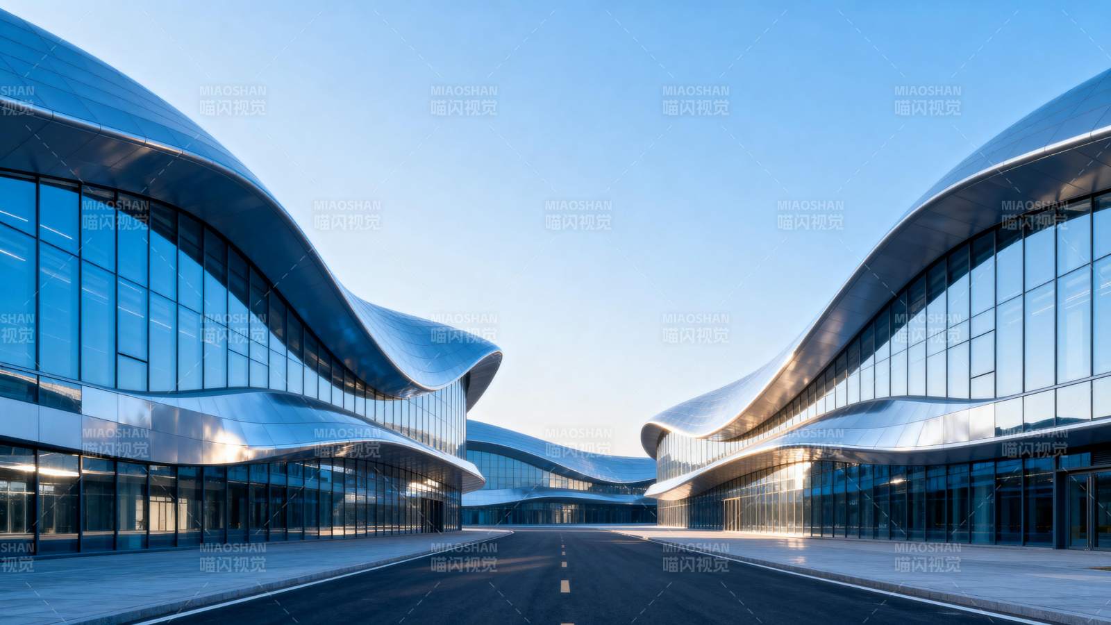 未来感建筑群图片