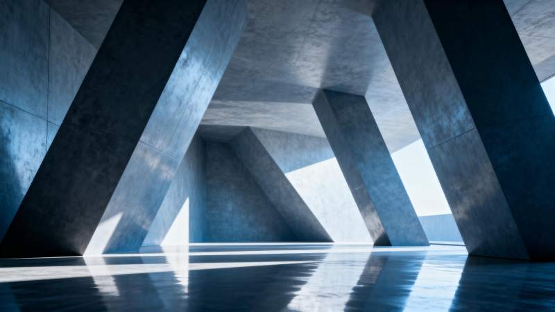 几何空间光影交错图片