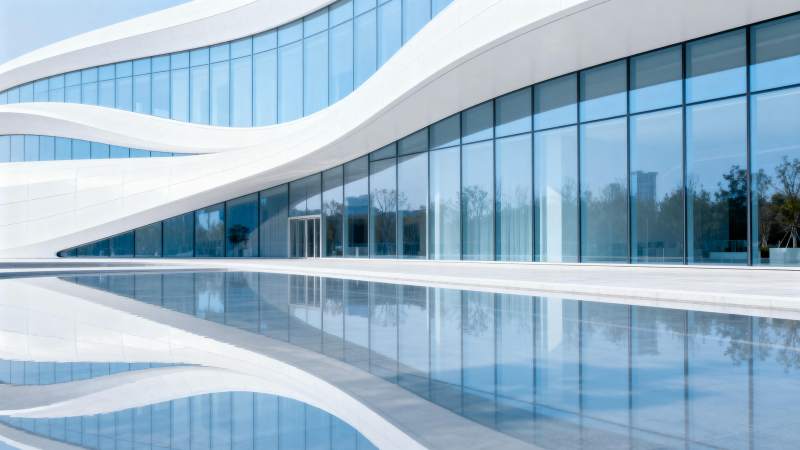 现代建筑倒影之美图片