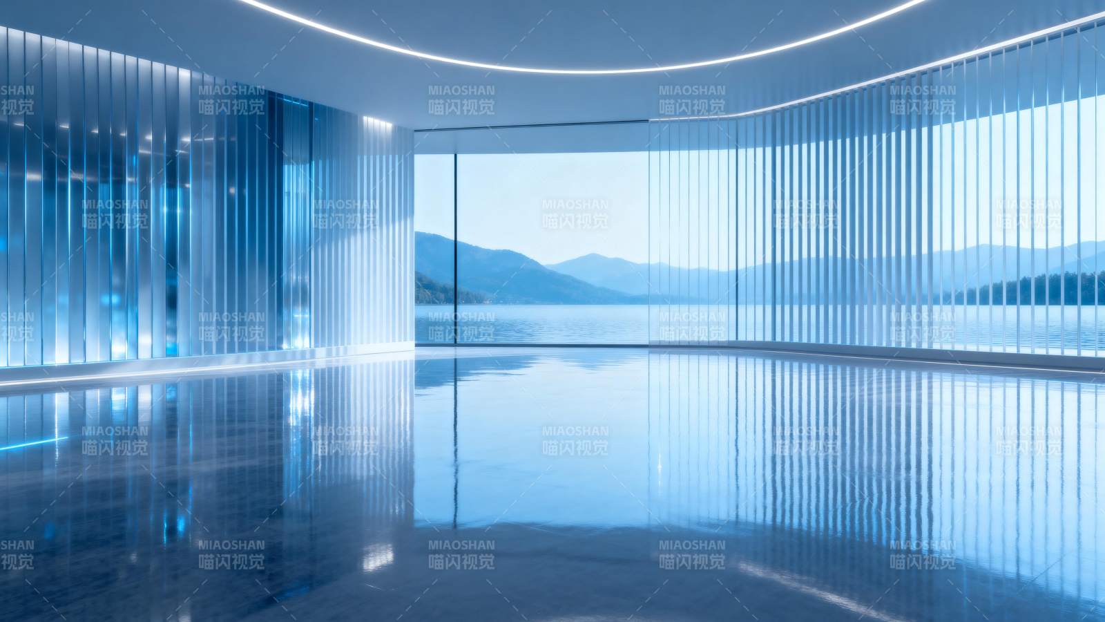 未来感水景空间图片