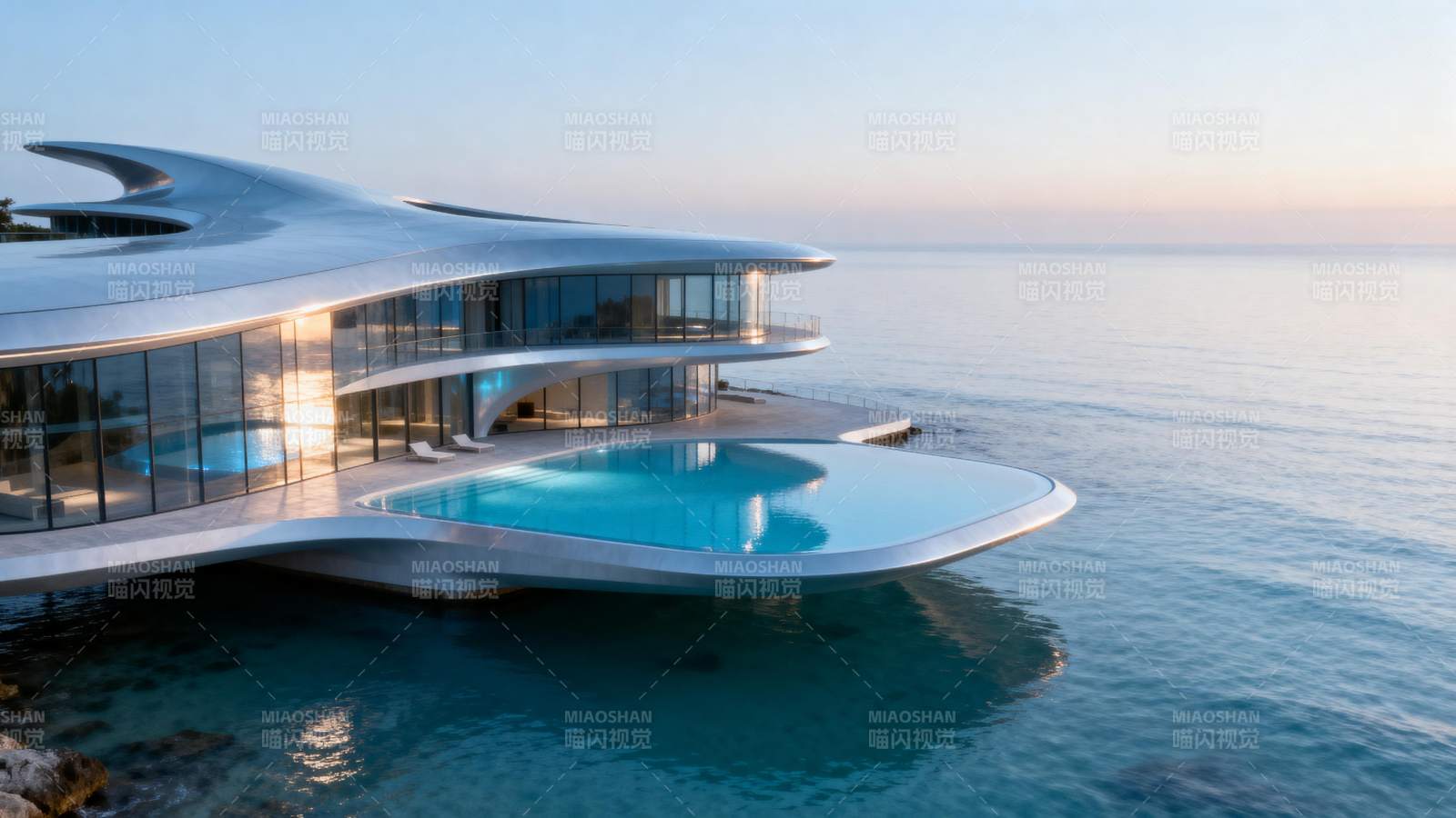 海天一色的未来之屋图片