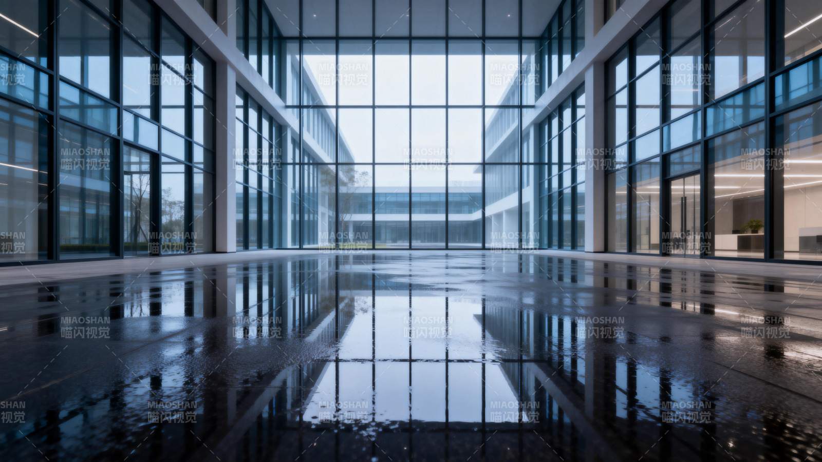 现代建筑长廊图片