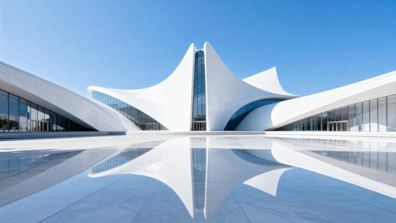 现代建筑倒影之美图片