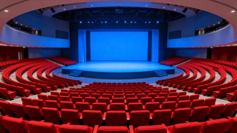 空旷的红色剧场图片