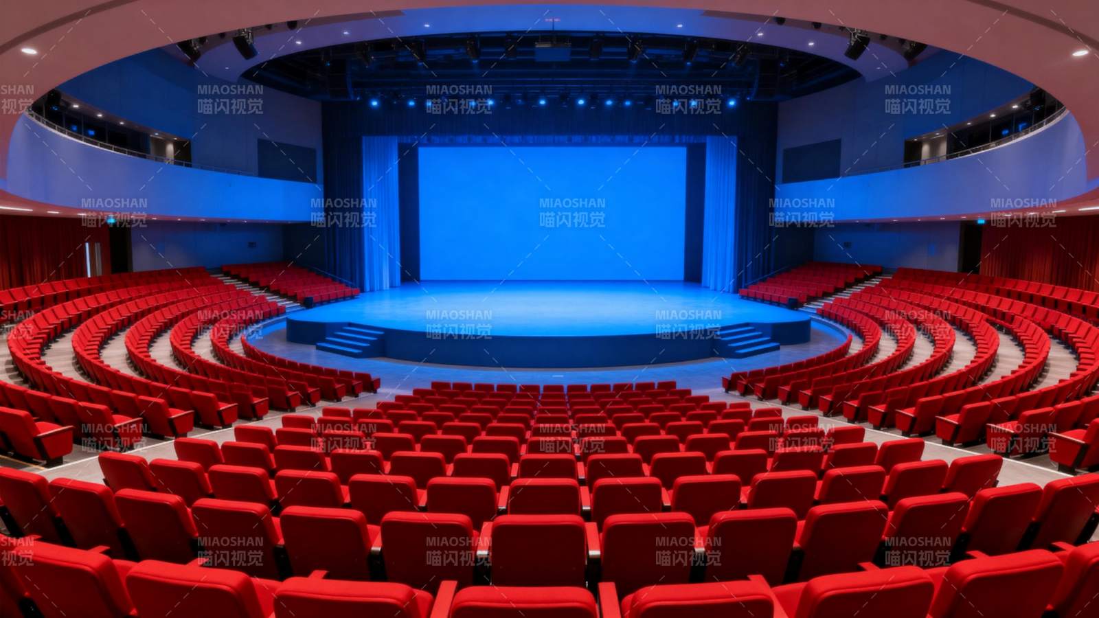 空旷的红色剧场图片