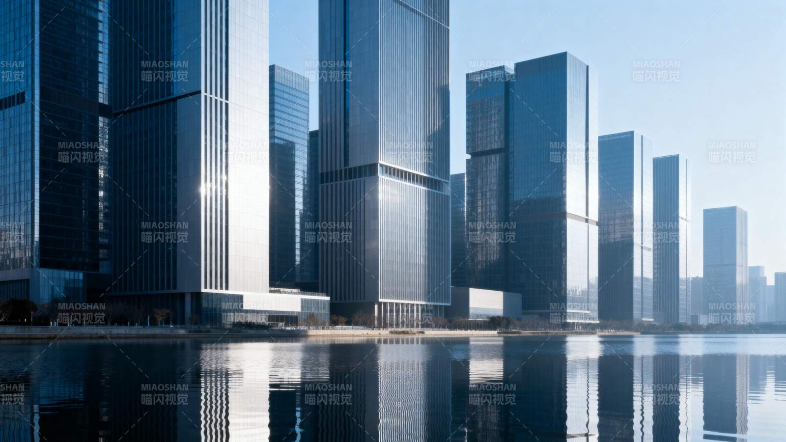 现代都市天际线图片