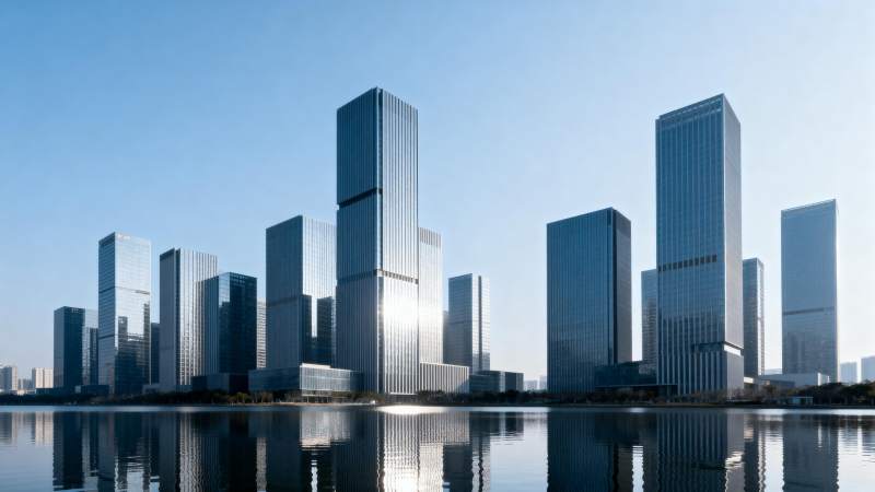 现代都市天际线图片