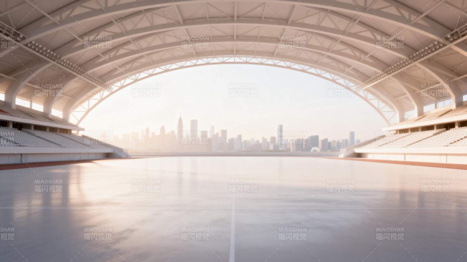 空旷体育场远景图片