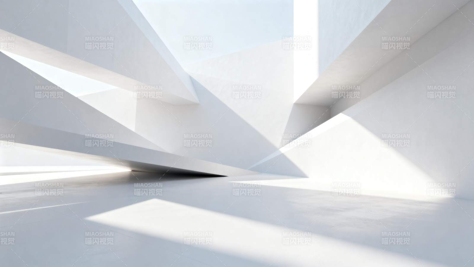 光影交错的几何空间图片