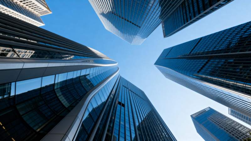 摩天大楼仰视图图片