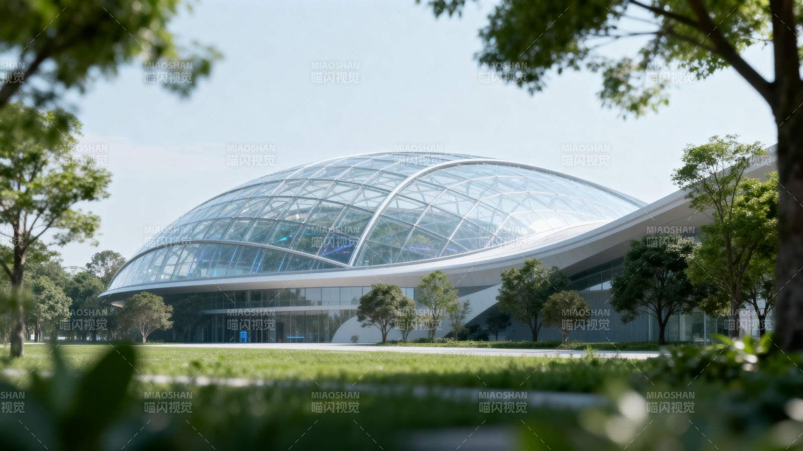 现代玻璃穹顶建筑图片