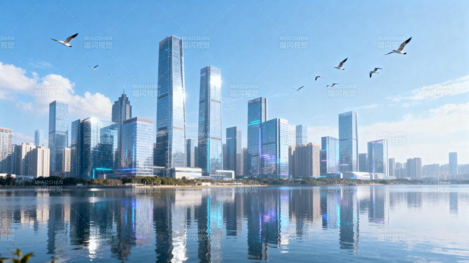 未来都市水天一色图片