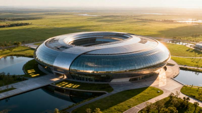 未来感圆形建筑图片