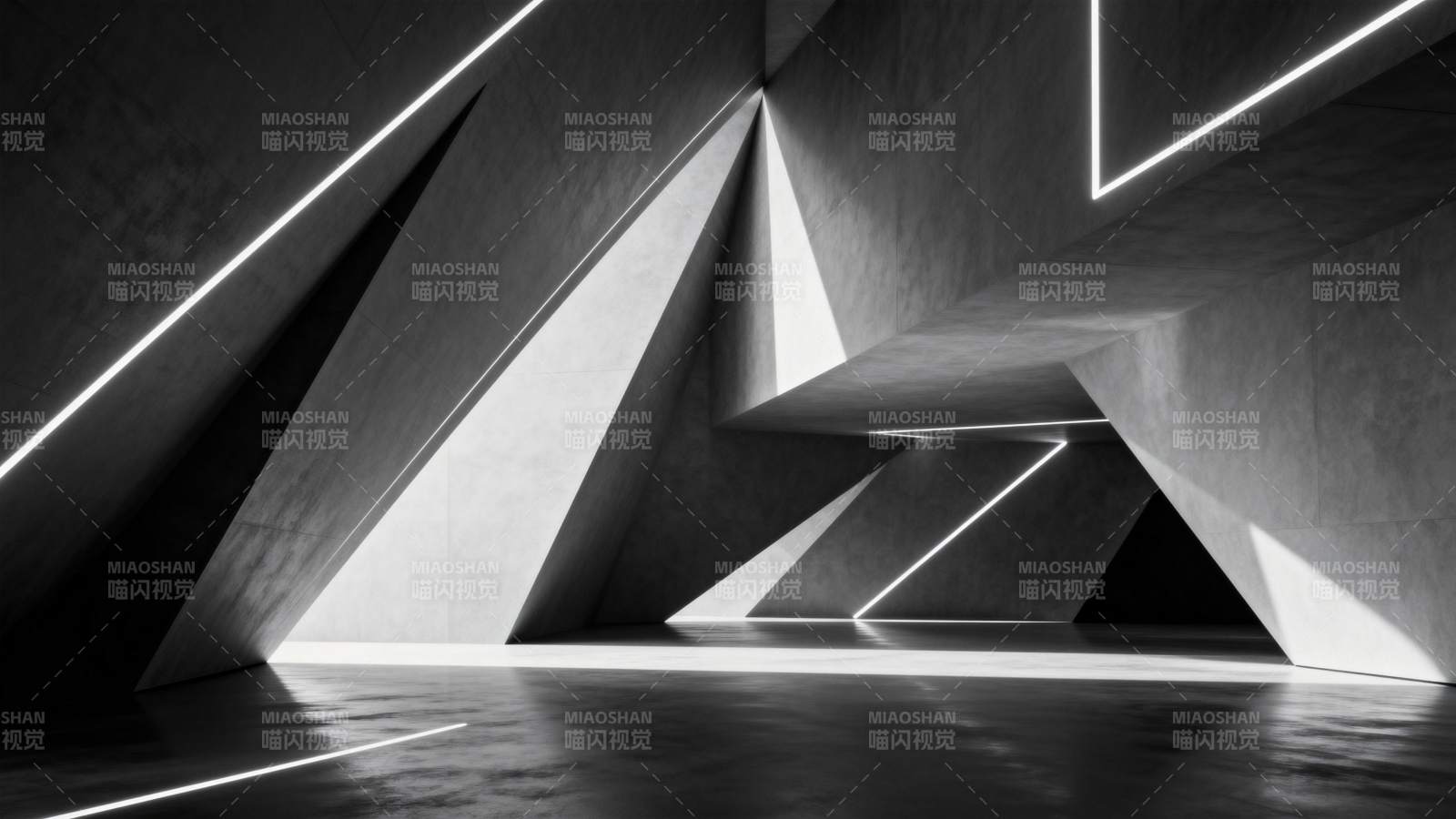 几何光影空间图片