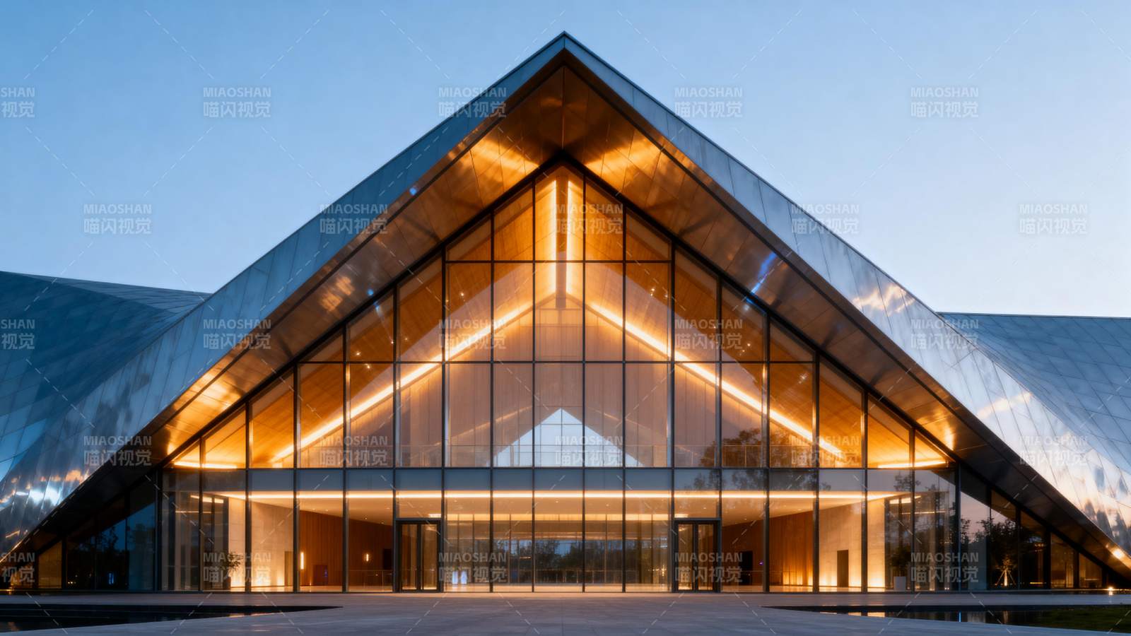 现代建筑夜景图片