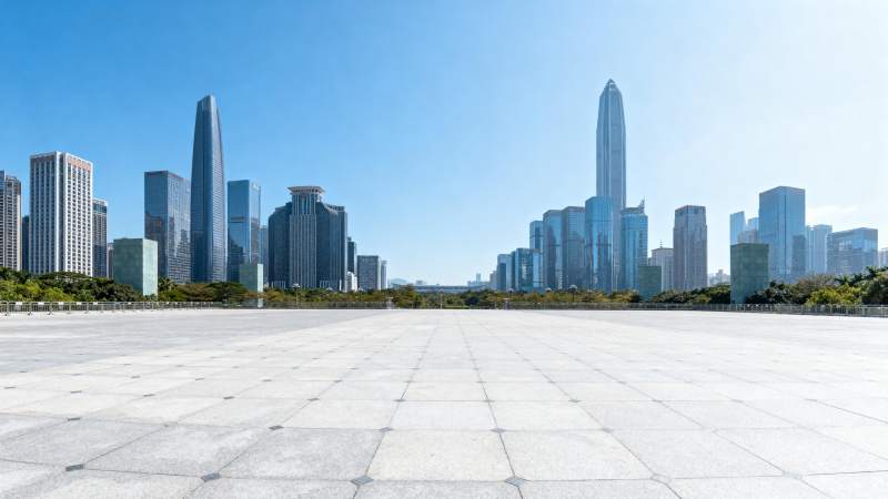 城市天际线全景图片