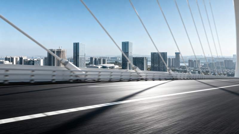 城市天际线桥景图片