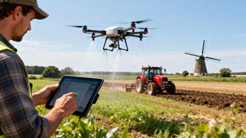 智慧农业无人机作业图片