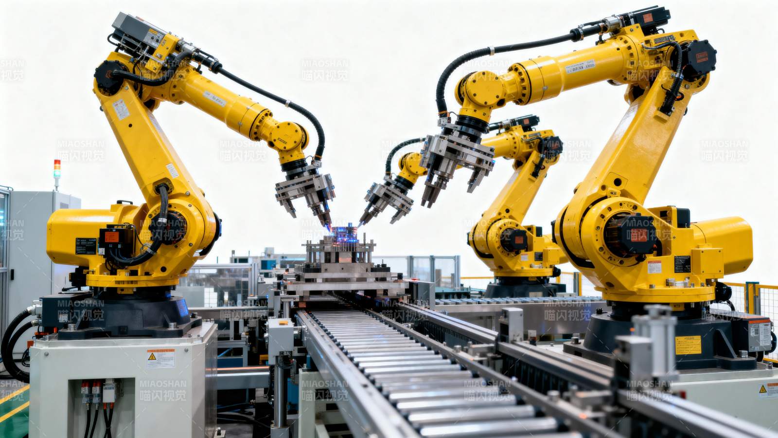 智能工厂机器人作业图片
