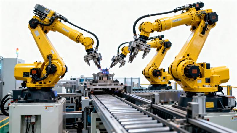 智能工厂机器人作业图片