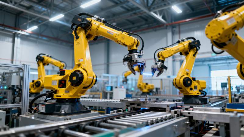 智能工厂机械臂图片