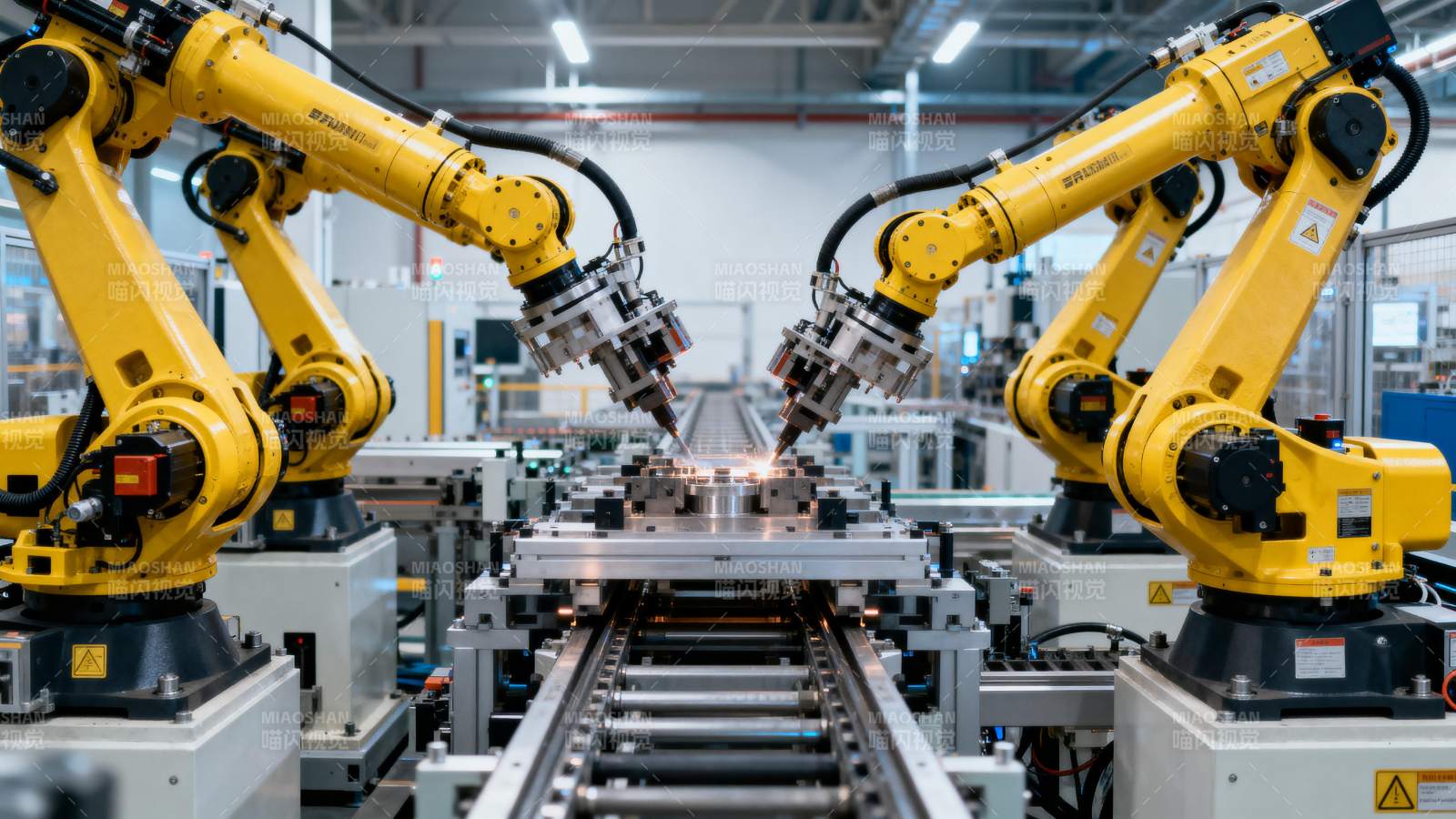 智能工厂机器人作业图片