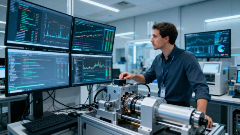 工程师监控工业设备图片