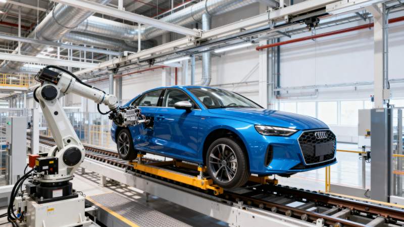 奥迪汽车生产线图片