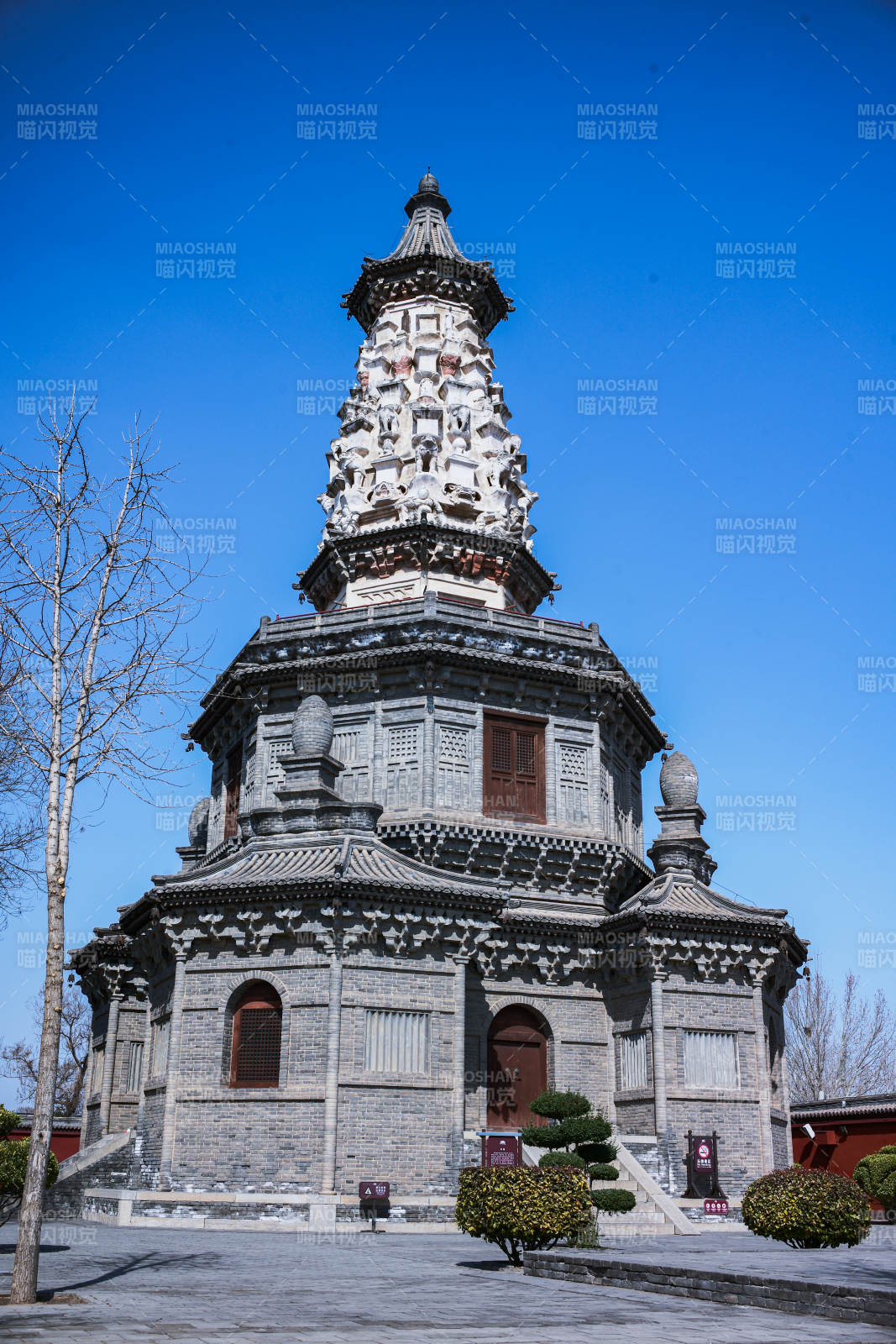 河北石家庄正定古城广惠寺华塔古塔巍然屹立图片
