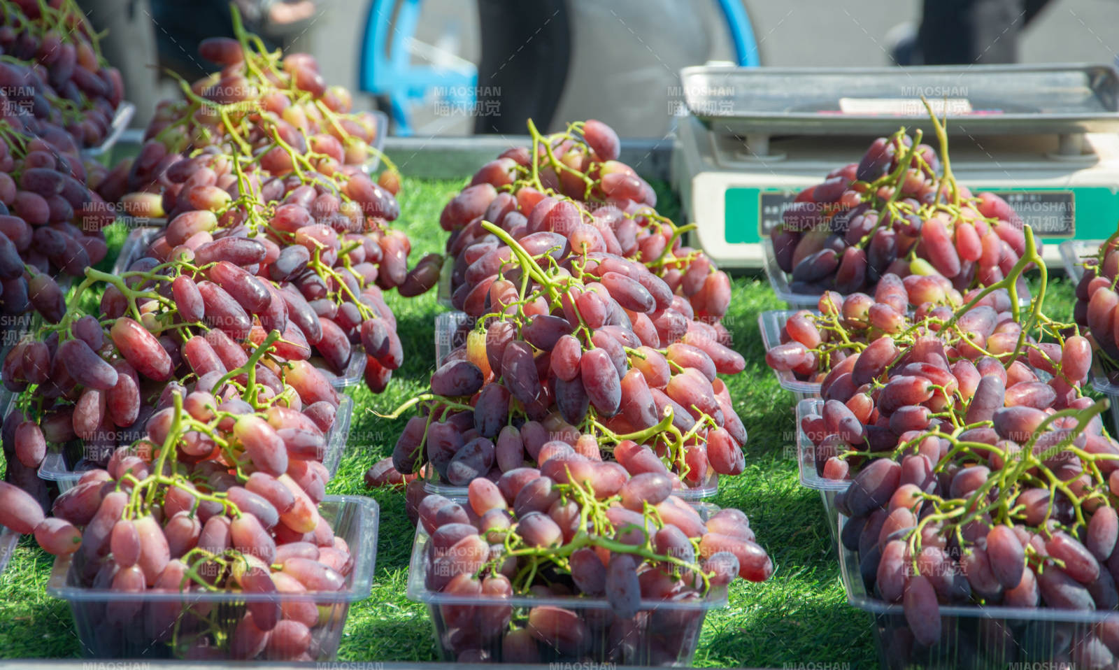 新鲜葡萄市集摆卖图片