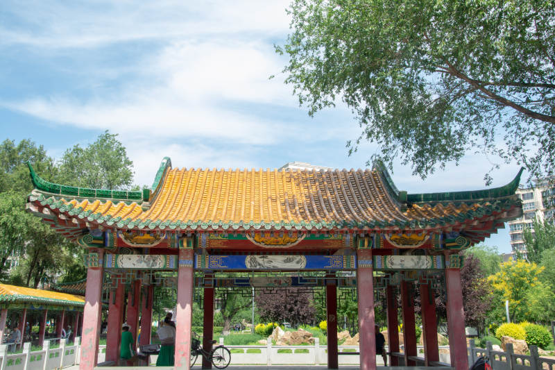 中式亭台园林风光图片