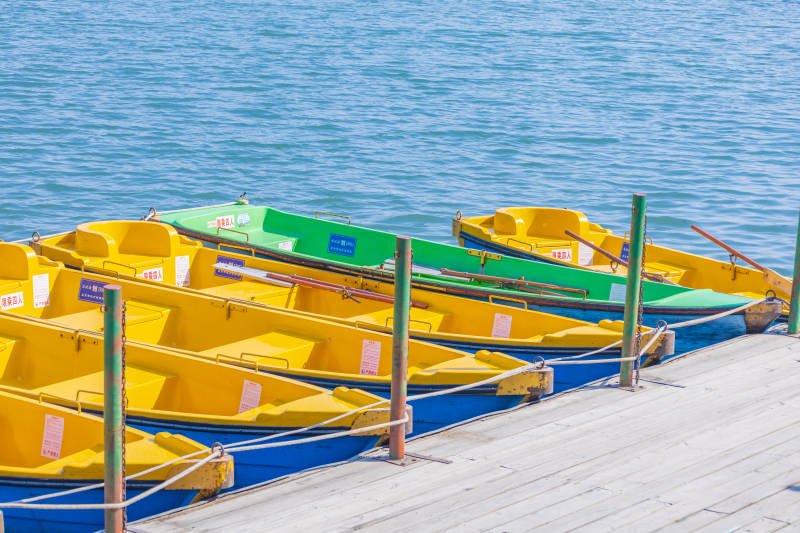 湖畔彩舟静泊 北海公园图片