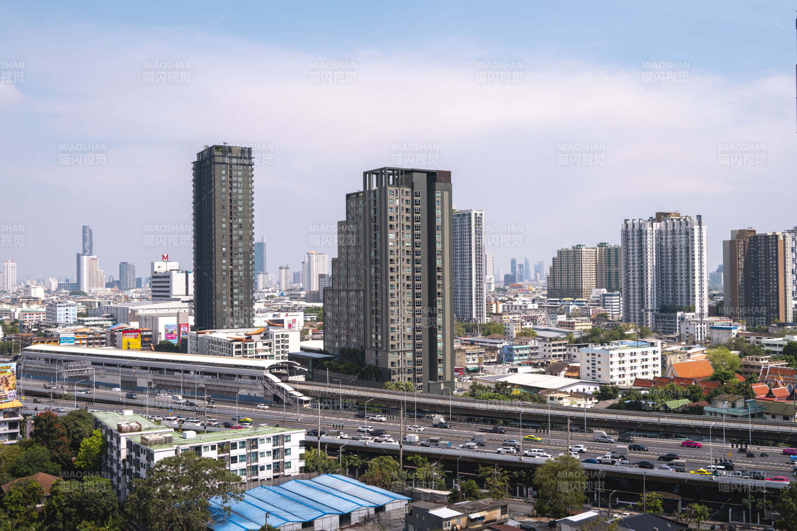 城市高楼与立交桥图片