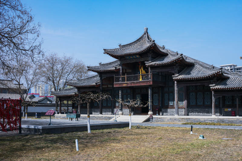 定州古城贡院古建筑庭院风光图片