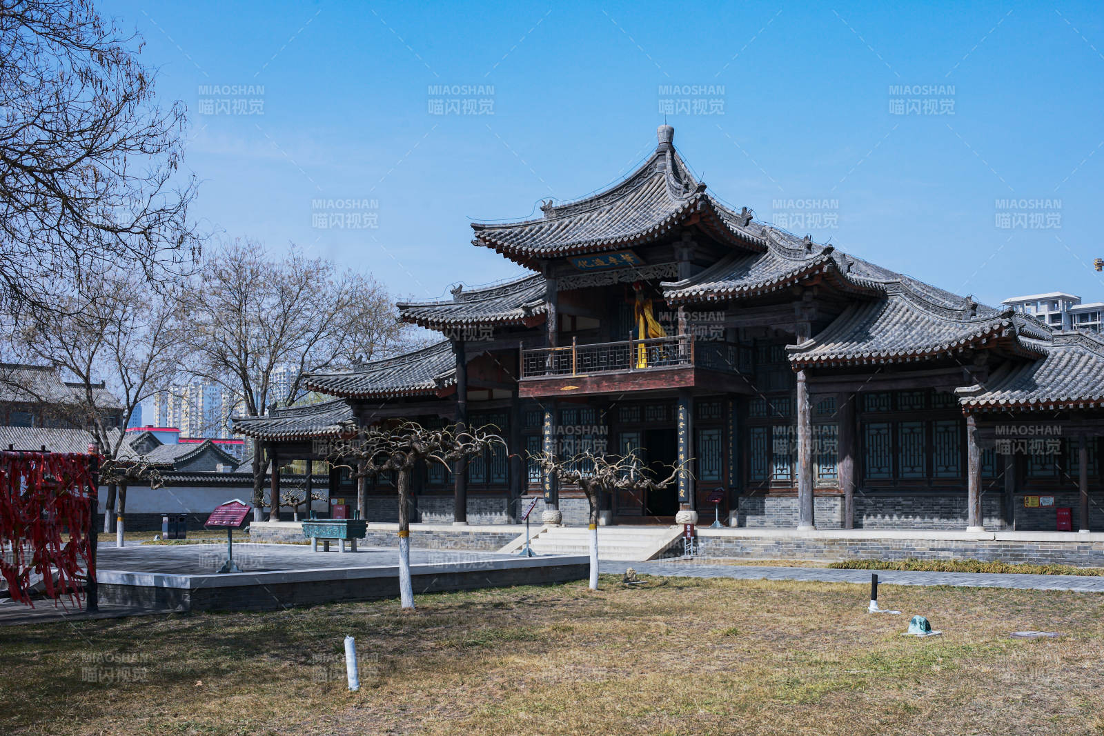 定州古城贡院古建筑庭院风光图片