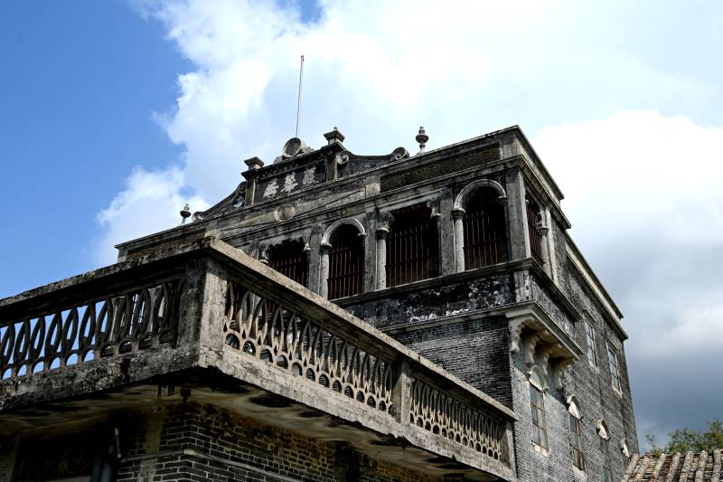 广东台山浮月村古碉楼一角图片