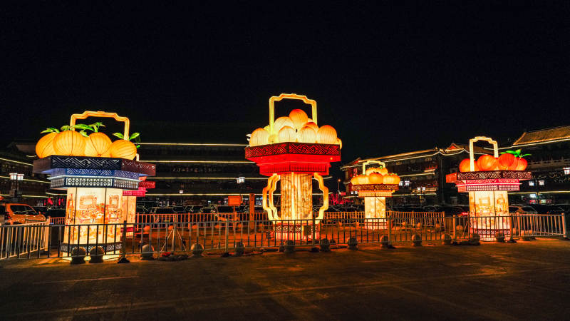 夜市南瓜灯展图片