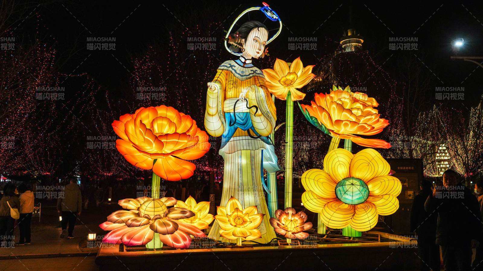 花灯璀璨夜景图片