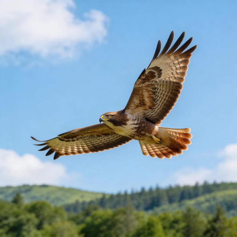 雄鹰翱翔蓝天图片