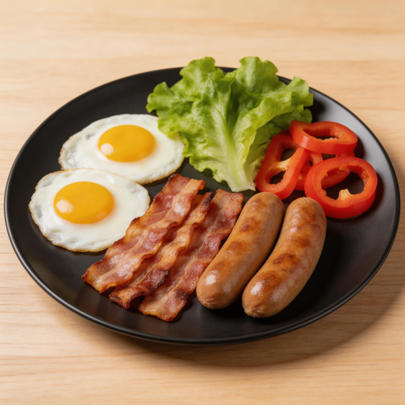 丰盛早餐拼盘图片