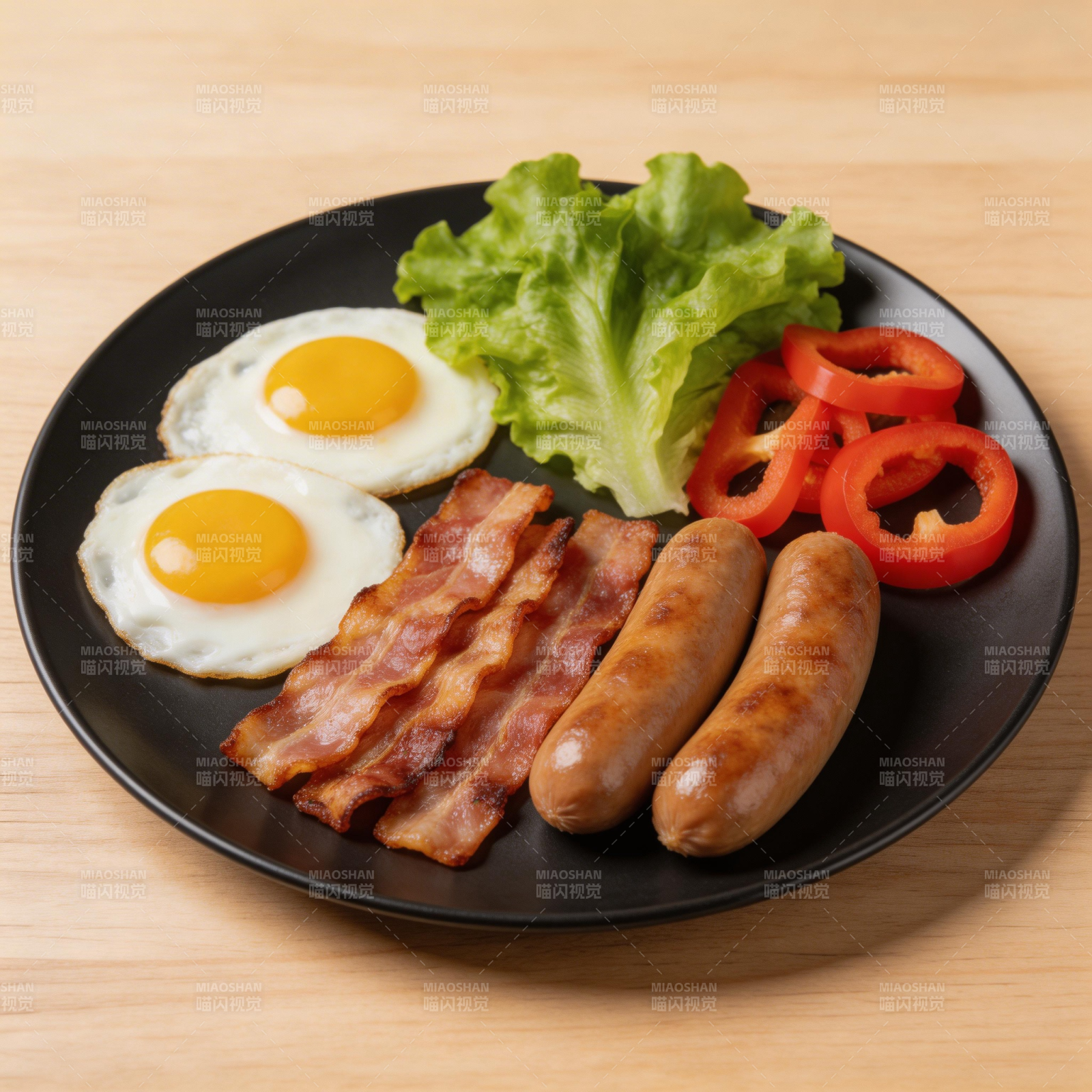 丰盛早餐拼盘图片