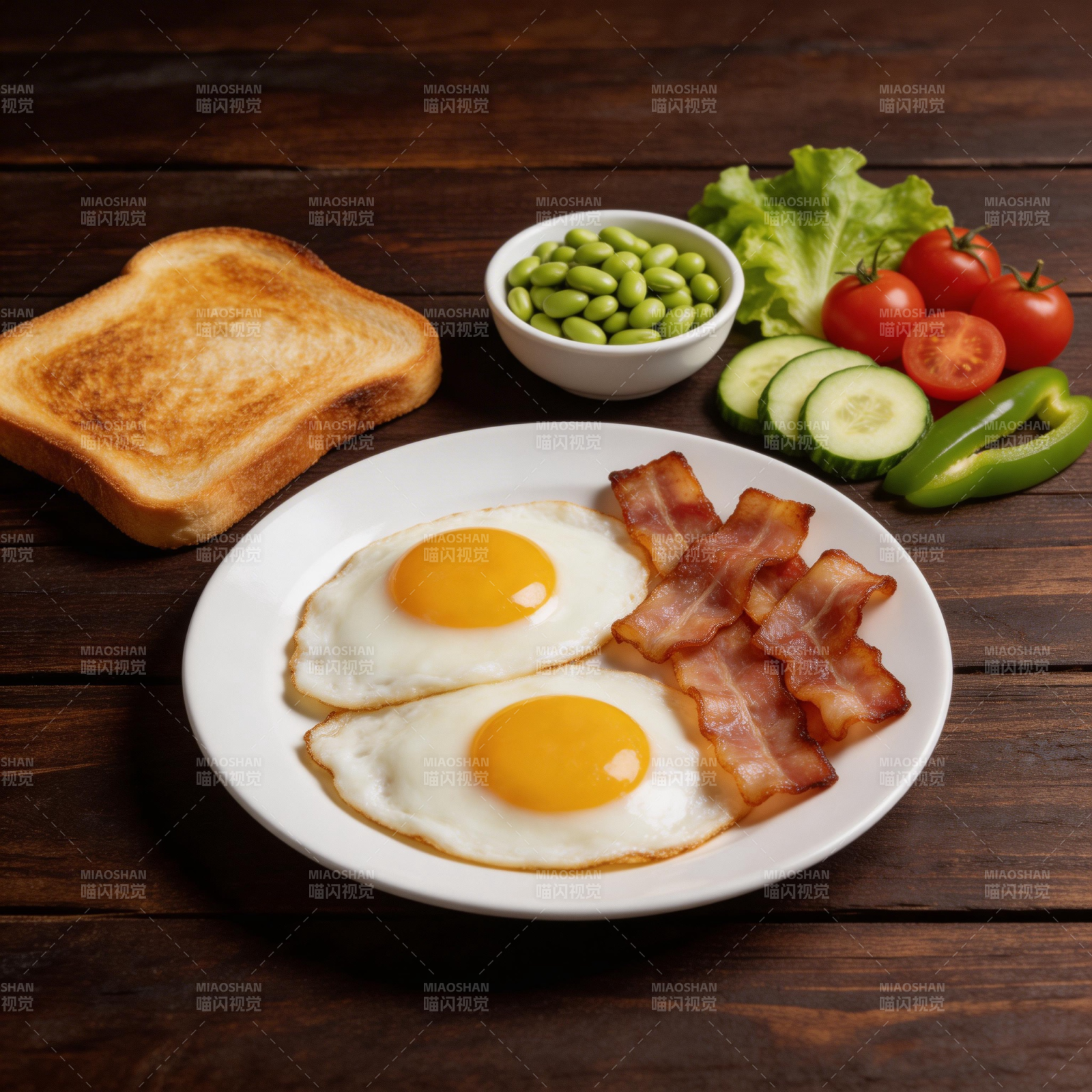 美味早餐拼盘图片