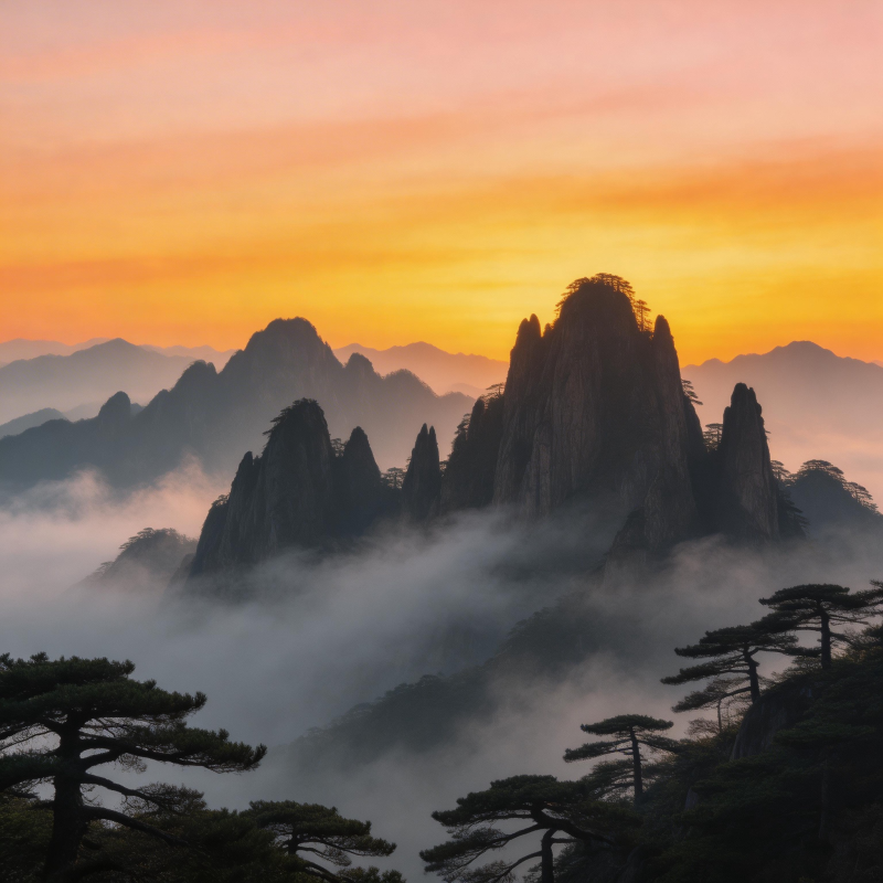 云海日出山峦图片