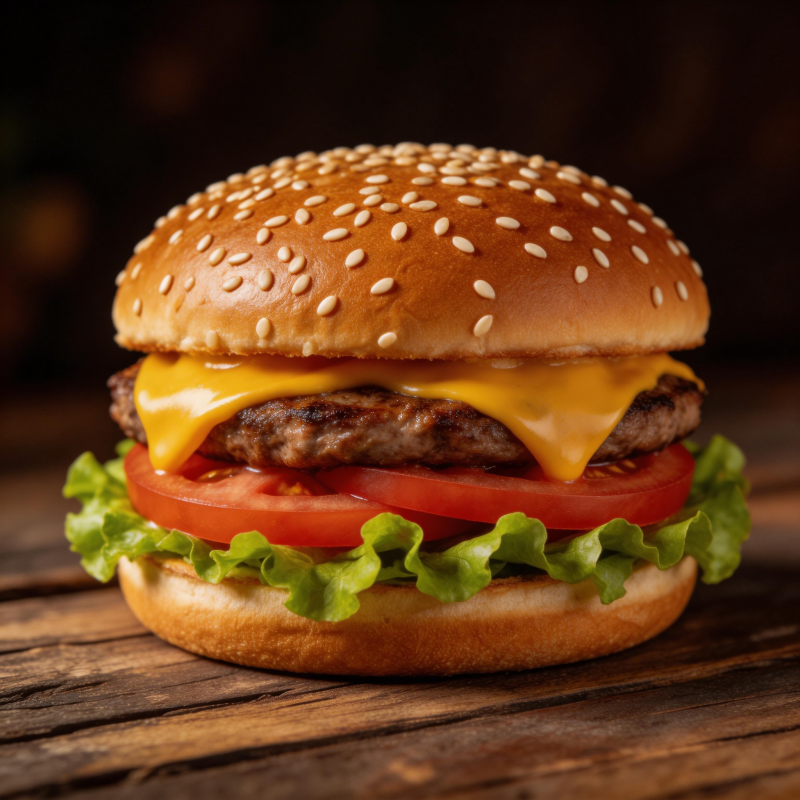 美味芝士汉堡图片