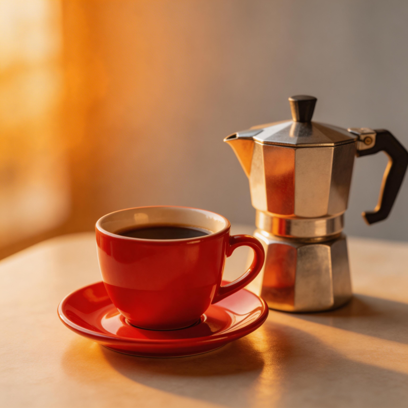 晨光中的咖啡时光图片