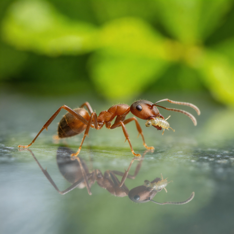 蚂蚁搬运食物图片