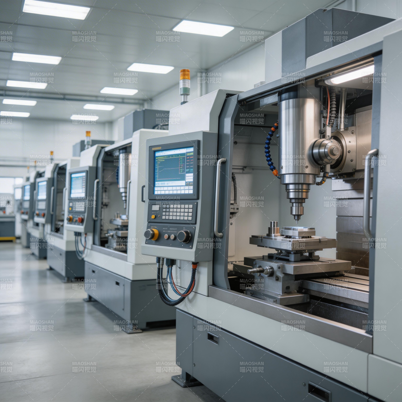 现代化数控机床车间图片