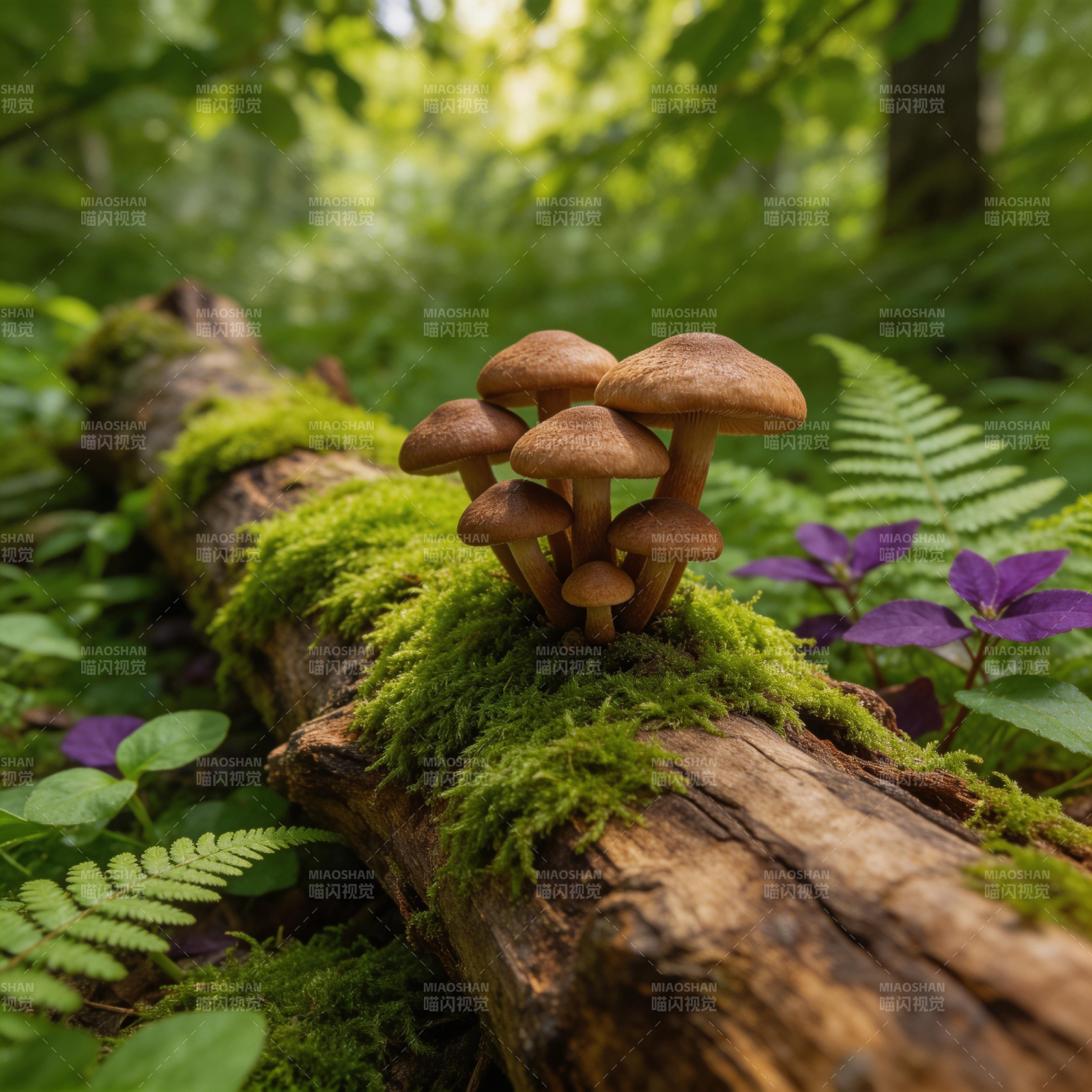 林间菌菇生机盎然图片