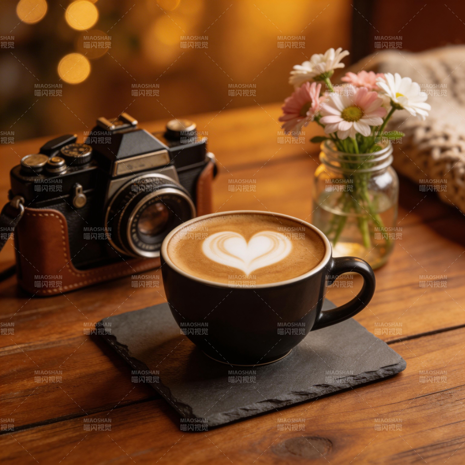 咖啡与相机的静谧时光图片