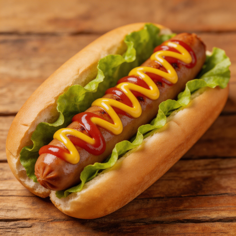 美味热狗 酱料诱人图片